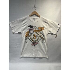 NWT vintage 1988 Oakland A's Athletics American League Champs T-Shirt Men's‎ S
